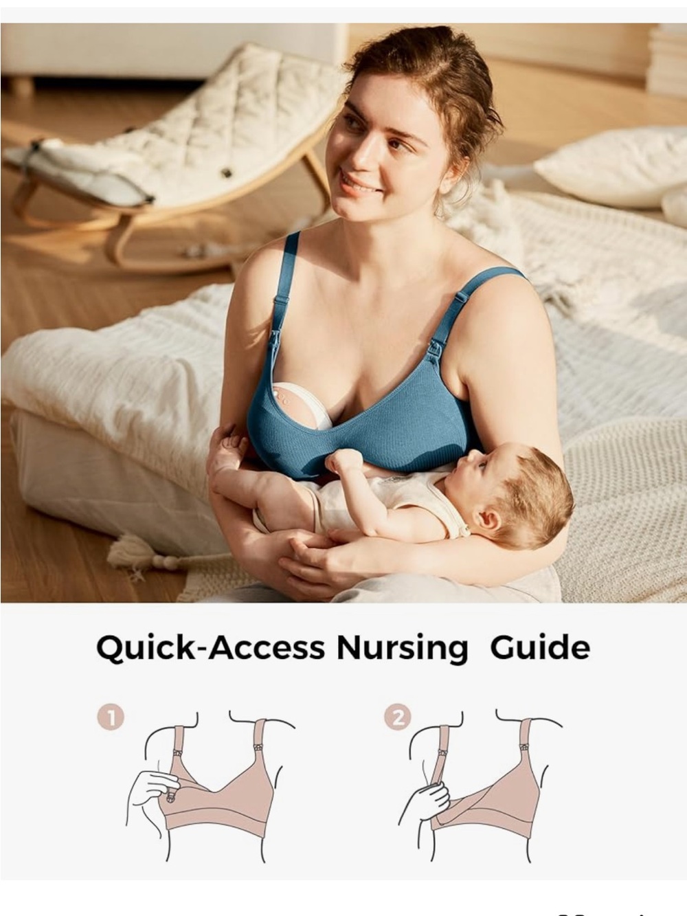 Momcozy Hands-Free Wireless Pumping and nursing bra - Picture 7 of 8